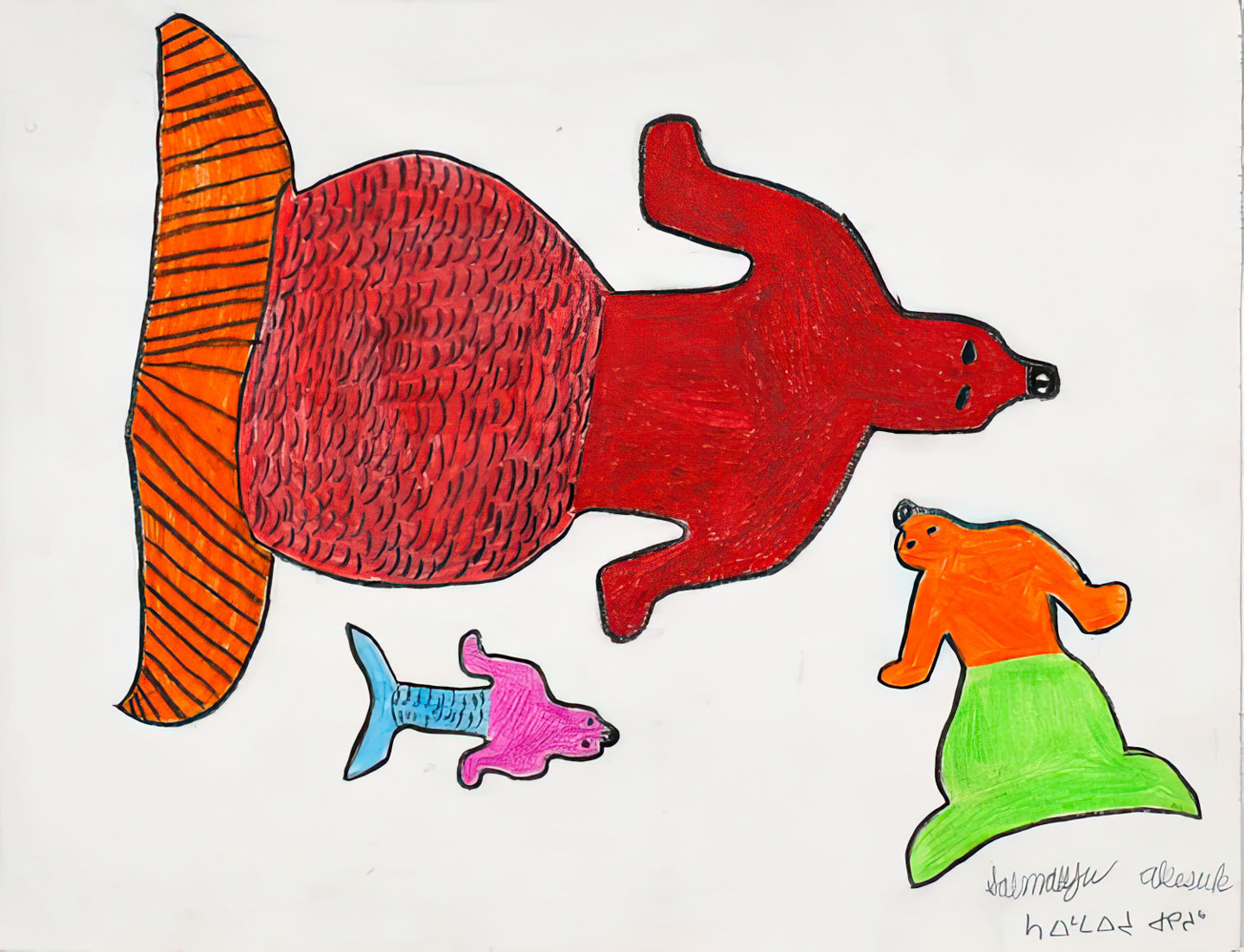 Saimaiyu Akesuk, untitled 198-0027, 2023 11⅔×14⅚ in coloured pencil and Ink